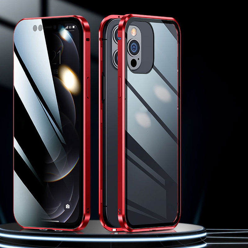 Uppgraderat dubbelsidigt magnetiskt mobilskal av glas med anti-peep