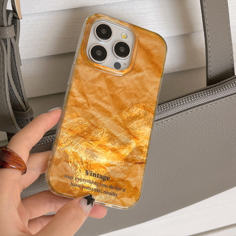 Kreativt Personligt Mobilfodral Av Högklassigt Stanniolmönster