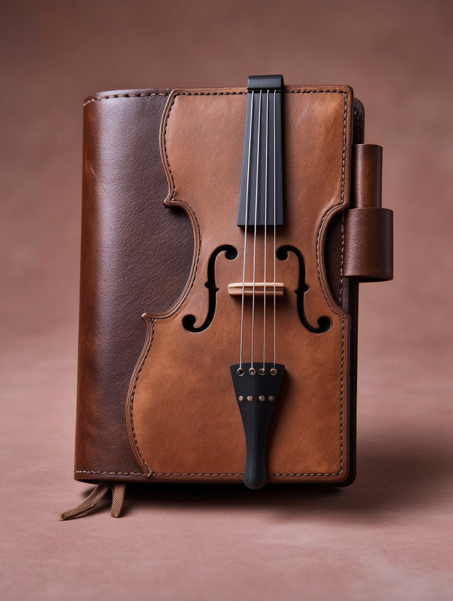 🎻Vintage Violin Leather Notebook - Retro Lined Journal for Writing, Musical Gift for Musicians, Music Teachers & Music Lovers(Buy 2 Free Shipping)