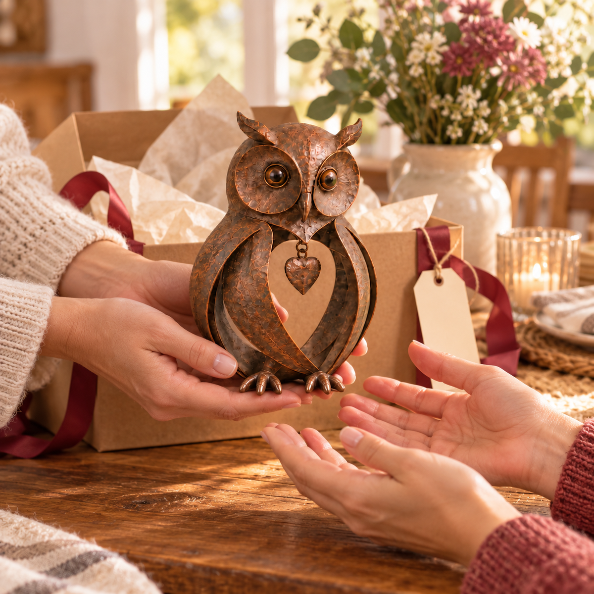 🦉Vintage-style owl sculpture – a timeless classic / a vintage wrought-iron owl ornament