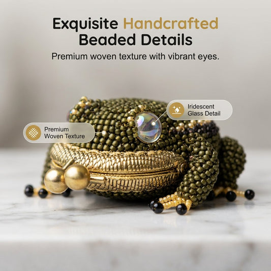 🐸Charming hand-knitted frog coin purse