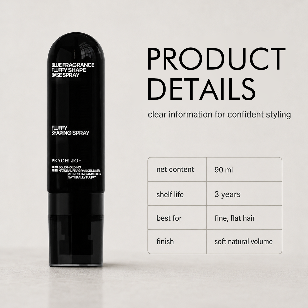🍑Fluffy Volumizing Hair Shaping Spray, Long-Lasting Peach Scent Mist