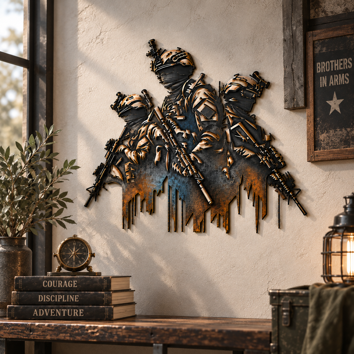 🎖️Brothers in Arms Military Metal Wall Art