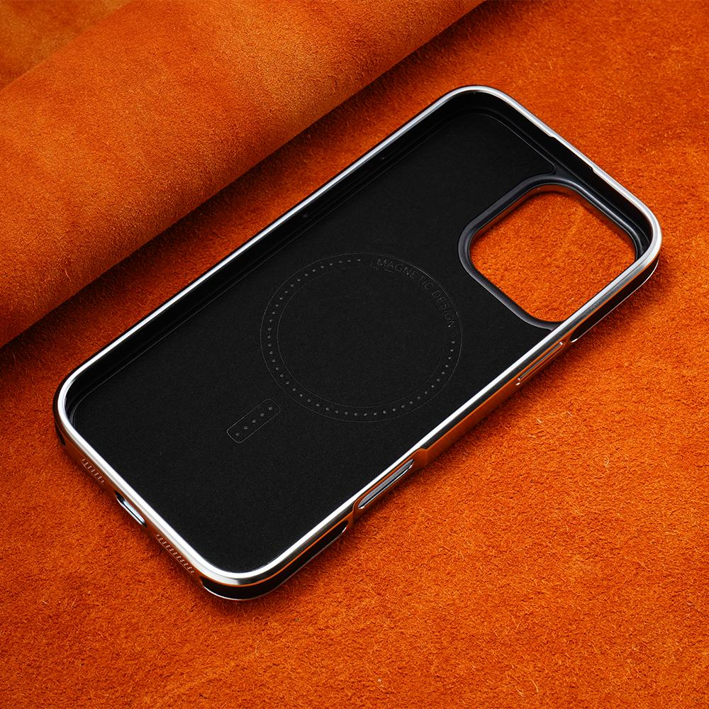 MagSafe magnetiskt mobilskal i läder - mjukt premiumläder med förbättrat grepp