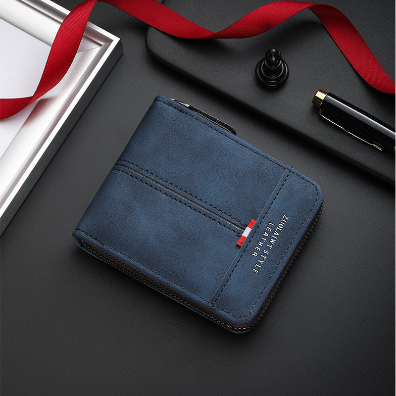 ๐ฅ๐ Men's PU Leather Zip-Around Bifold Wallet