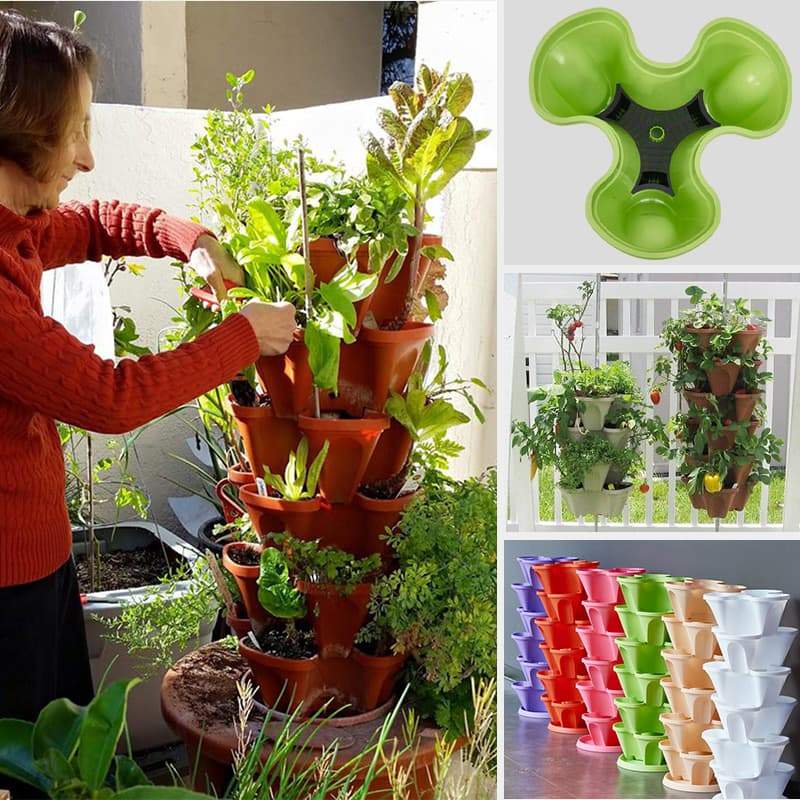 Växtfestival Special - Stå stapling planteringar jordgubbe plantering krukor