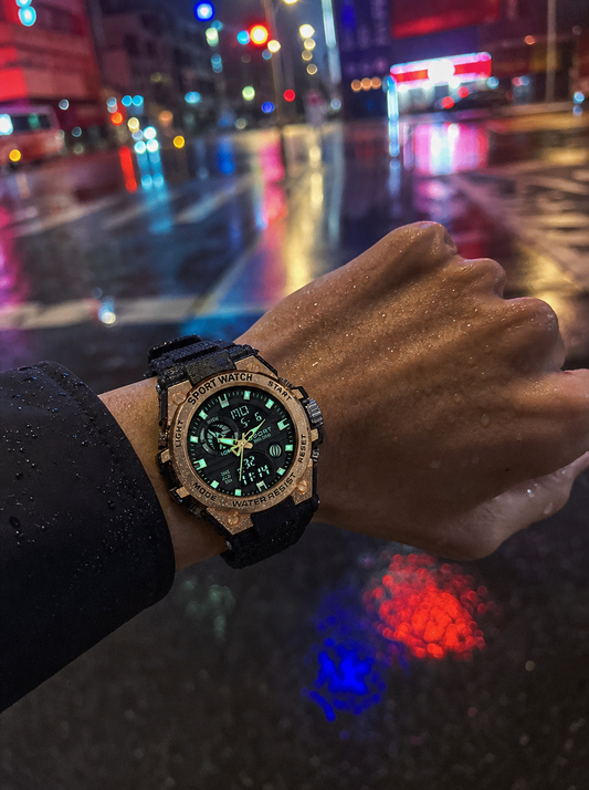 🔥 Men’s Dual-Display Waterproof Luminescent Outdoor Sports Digital Watch