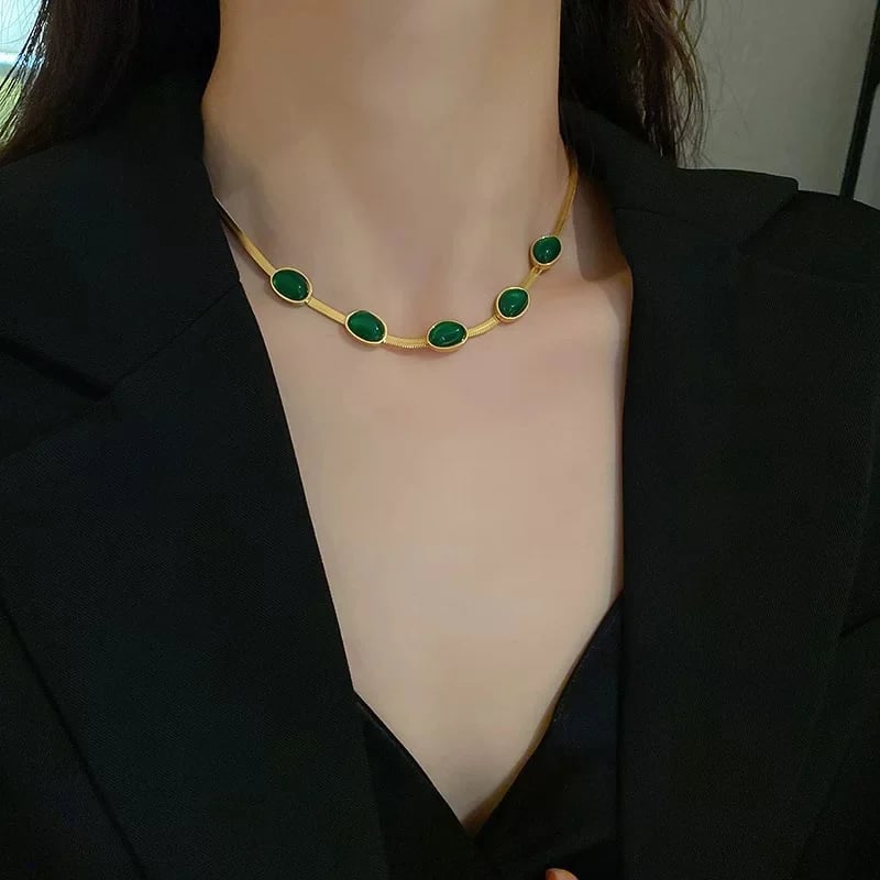Emerald halsband örhängen armband
