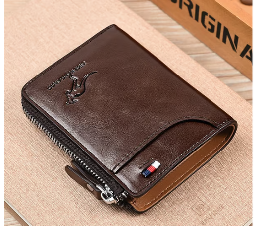 Multifunktionell vattentät plånbok i läder med Rfid-blockering