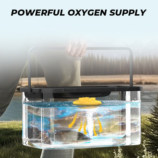 Portable, rechargeable, quiet floating oxygen pump