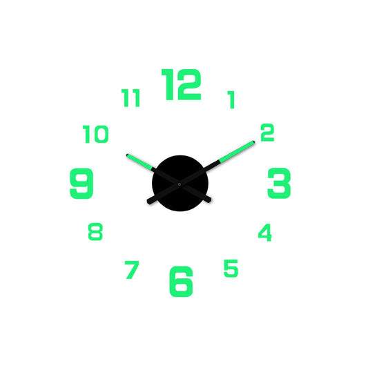 🕰️3D DIY Luminous Acrylic Wall Clock Set – Silent Movement, Drill-Free, Custom Size ✨