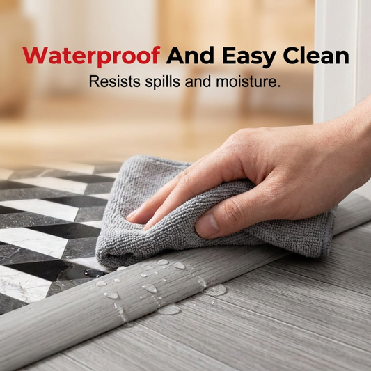 ✨ Self-Adhesive Floor Transition Strip – Flexible PVC, Peel-and-Stick, Smooth Finish 🚪