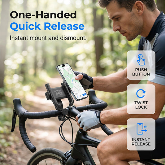 🚴♂️ Quick-Release Bike Phone Mount – SecureLock & Shockproof Padding 📱