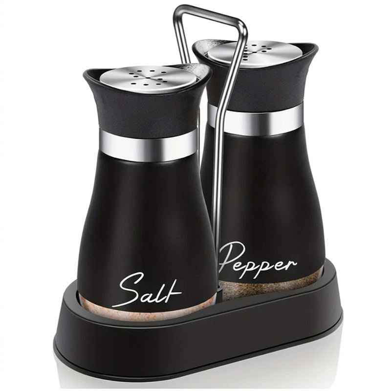 š§Penguin Design Salt and Pepper Shaker Set, Transparent Glass Bottom Seasoning Dispenser, LargeāMouth Refillable Spice Container for Kitchen Countertop