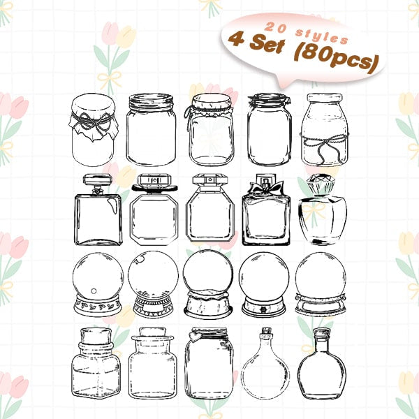 Lättpressad bokmärkesset med torkade blommor (20 st)