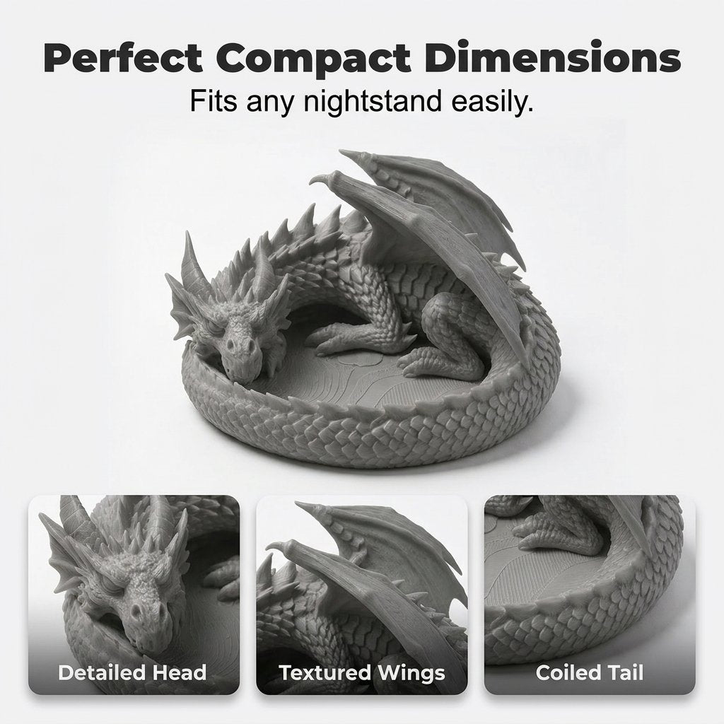 🐉Dragon Guardian 3D Printed Jewelry Tray - The Dragon’s Treasure!