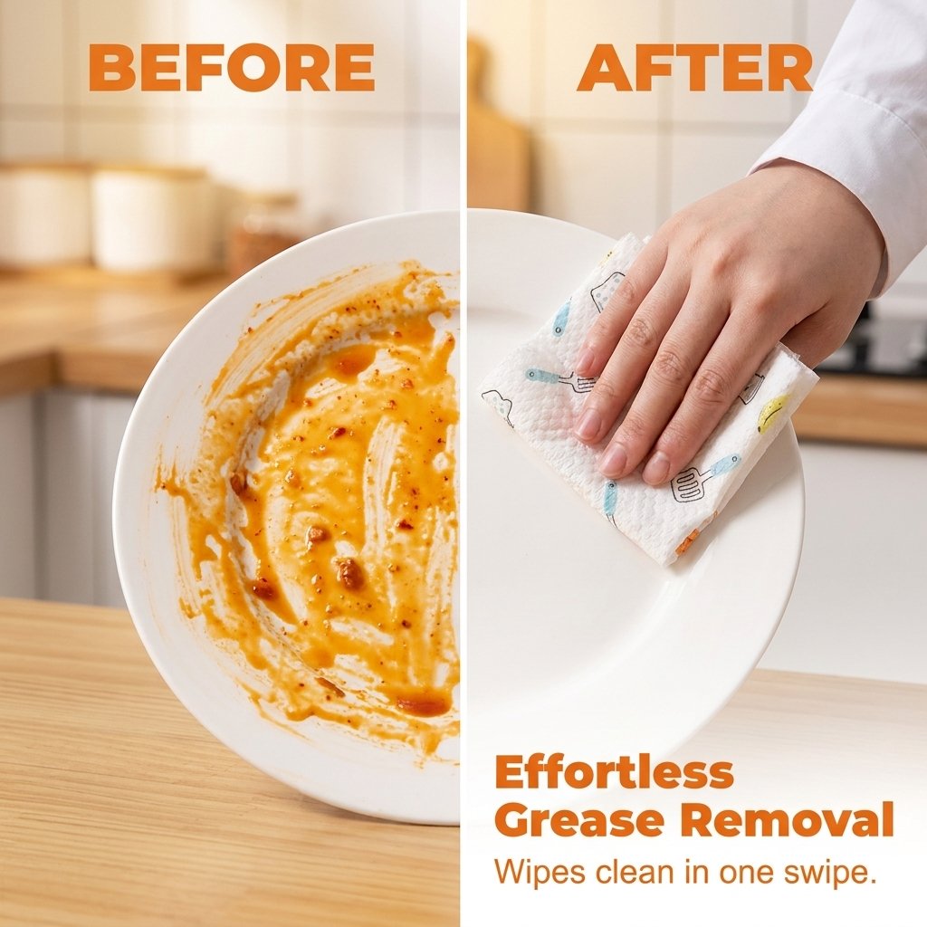 🔥 Roll of 50 reusable cleaning wipes – Wash, reuse and clean more for less 🌿