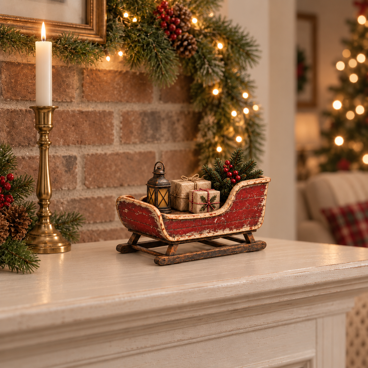 🛷Vintage Christmas Eve Sleigh Figurine