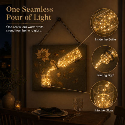 🍃Botanical Pour Lighted Wall Decor💡