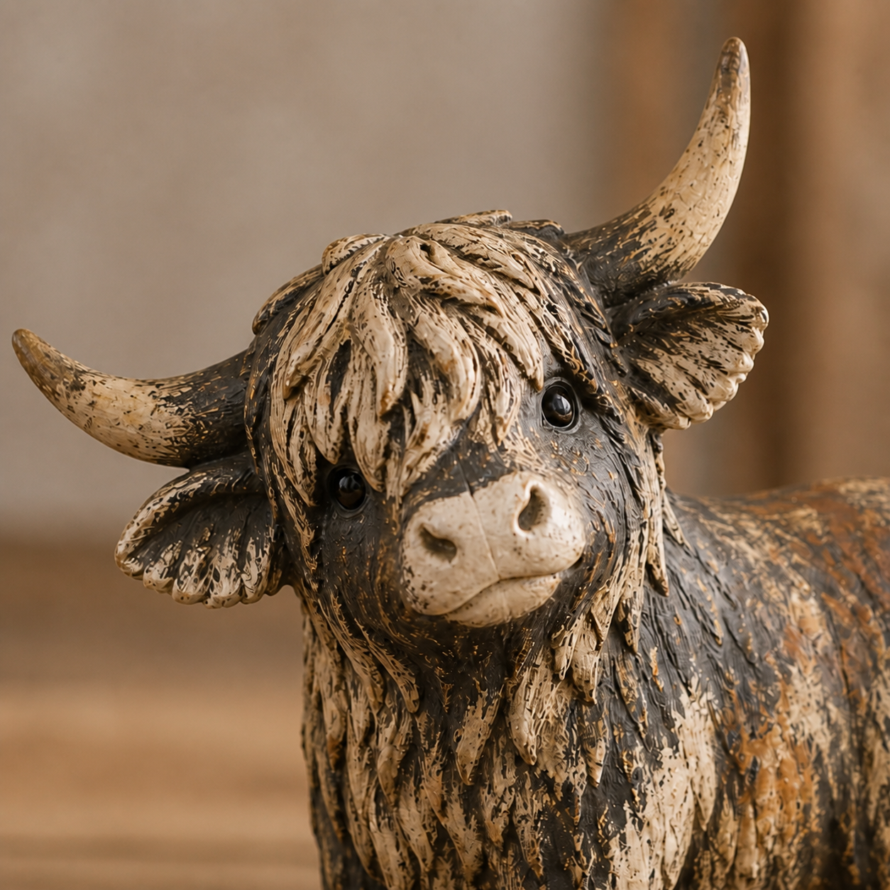 🐮 Rustic Highland Cow Figurine – 🌾Charming Farmhouse Tabletop Decor