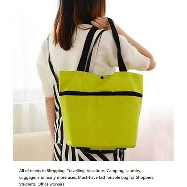 🛍️2-in-1 Foldable Shopping Cart  – Carry More, Roll Easier