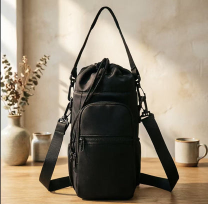 ✨Durable and waterproof💦Bottle holder sling bag with mobile phone pocket – cross-body bag