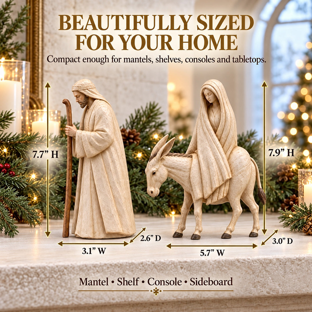 🌟 Journey to Bethlehem Nativity Figurine Set