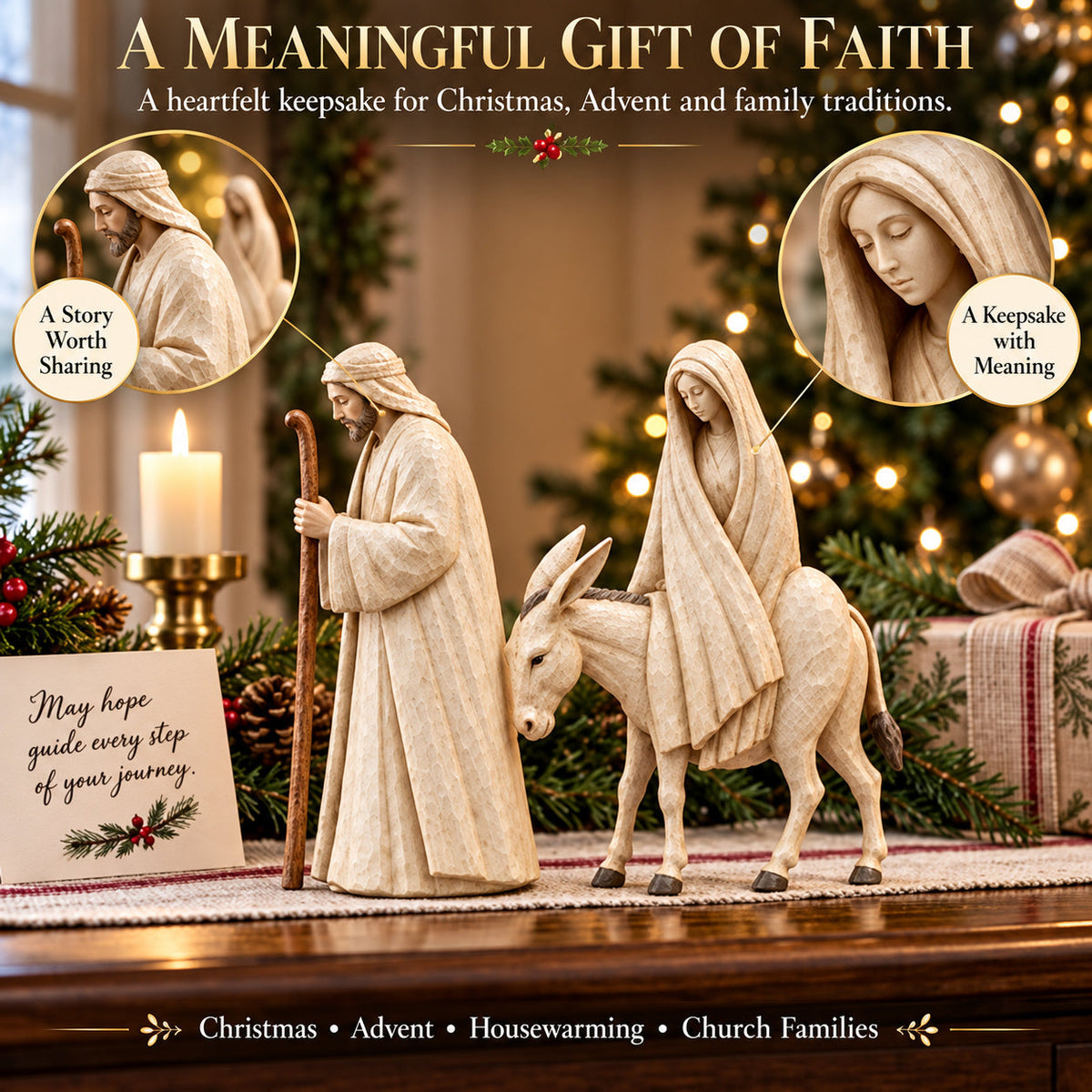 🌟 Journey to Bethlehem Nativity Figurine Set