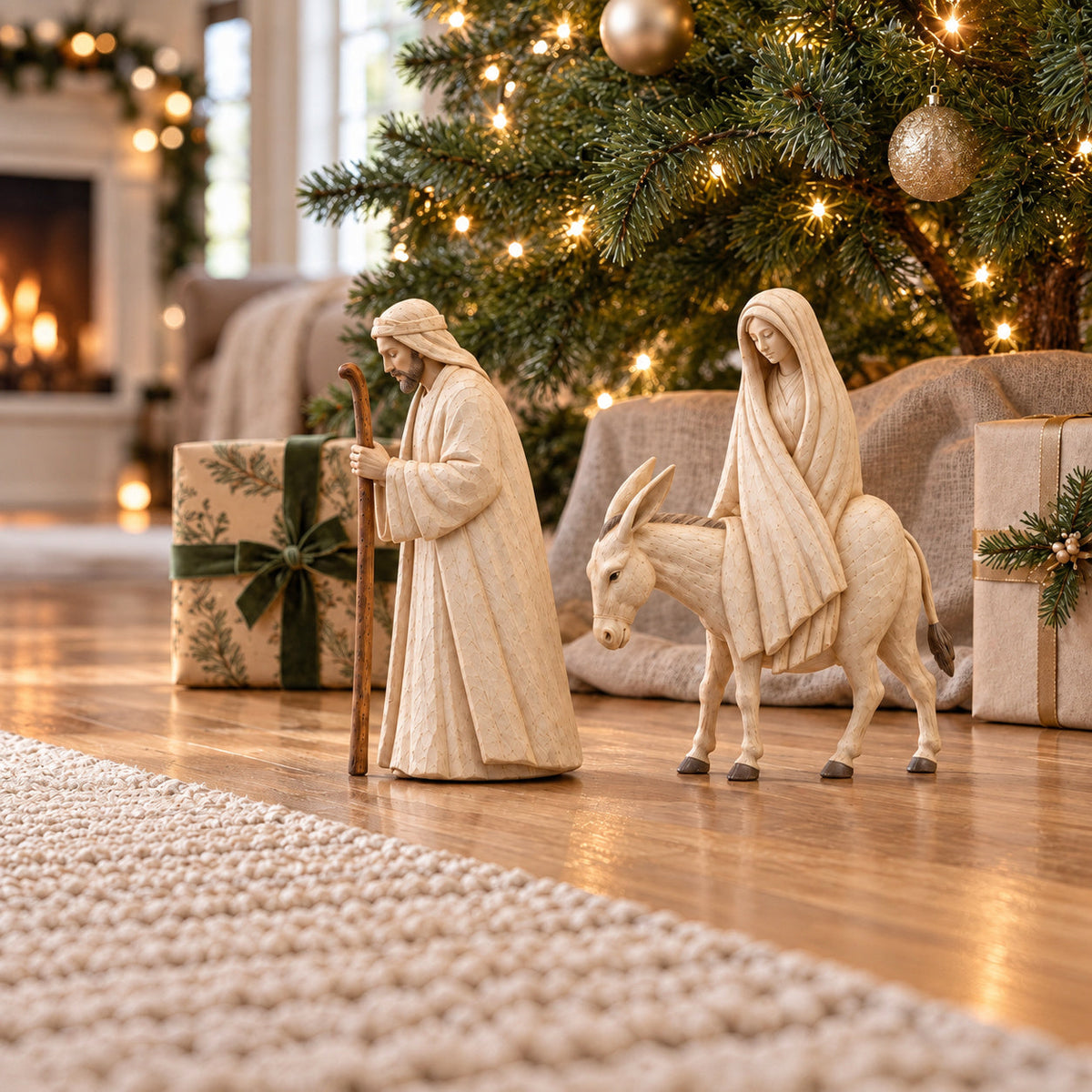🌟 Journey to Bethlehem Nativity Figurine Set