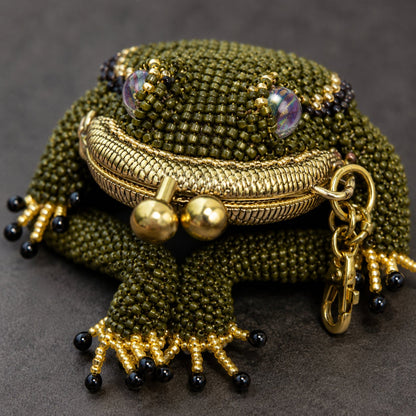 🐸Charming hand-knitted frog coin purse