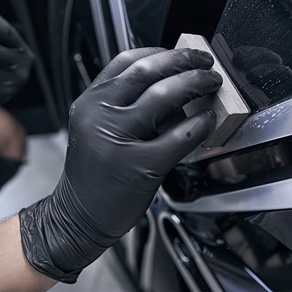 100/50-pack svarta engångshandskar av nitril