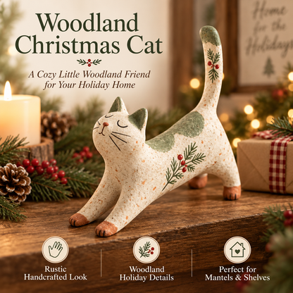 🐾Woodland Christmas Cat Figurine