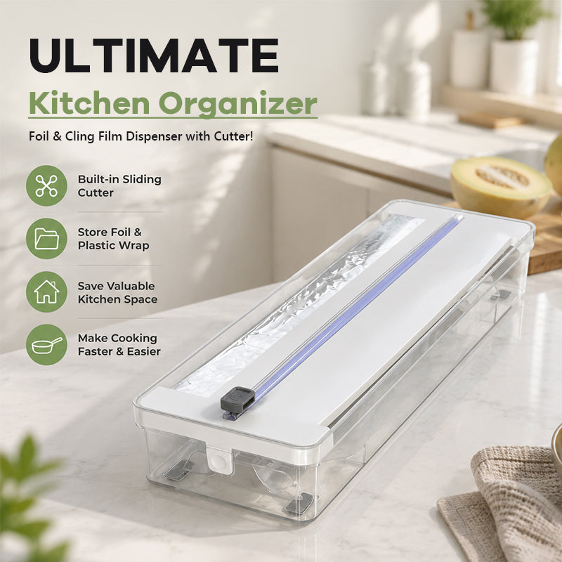 ✂️Kitchen Aluminum Foil Paper Plastic Wrap Storage Cutting Box 🍳