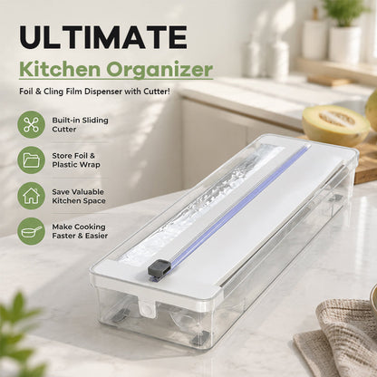 ✂️Kitchen Aluminum Foil Paper Plastic Wrap Storage Cutting Box 🍳