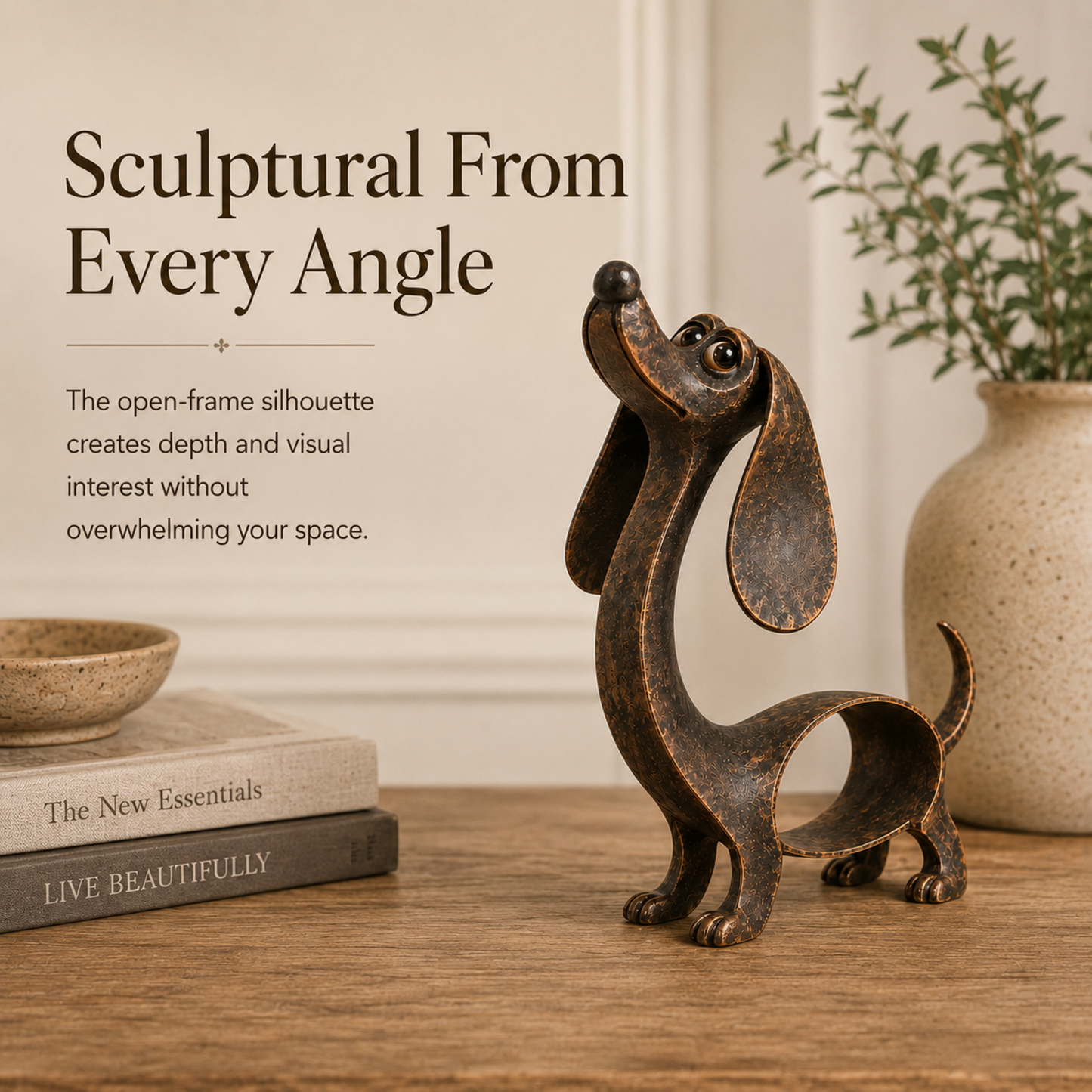 🐶✨Antique Bronze Dachshund Sculpture