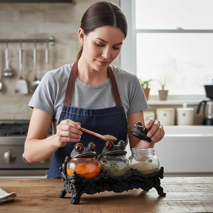 Handgjord häxans groda apotekskryddbur🐸🧙