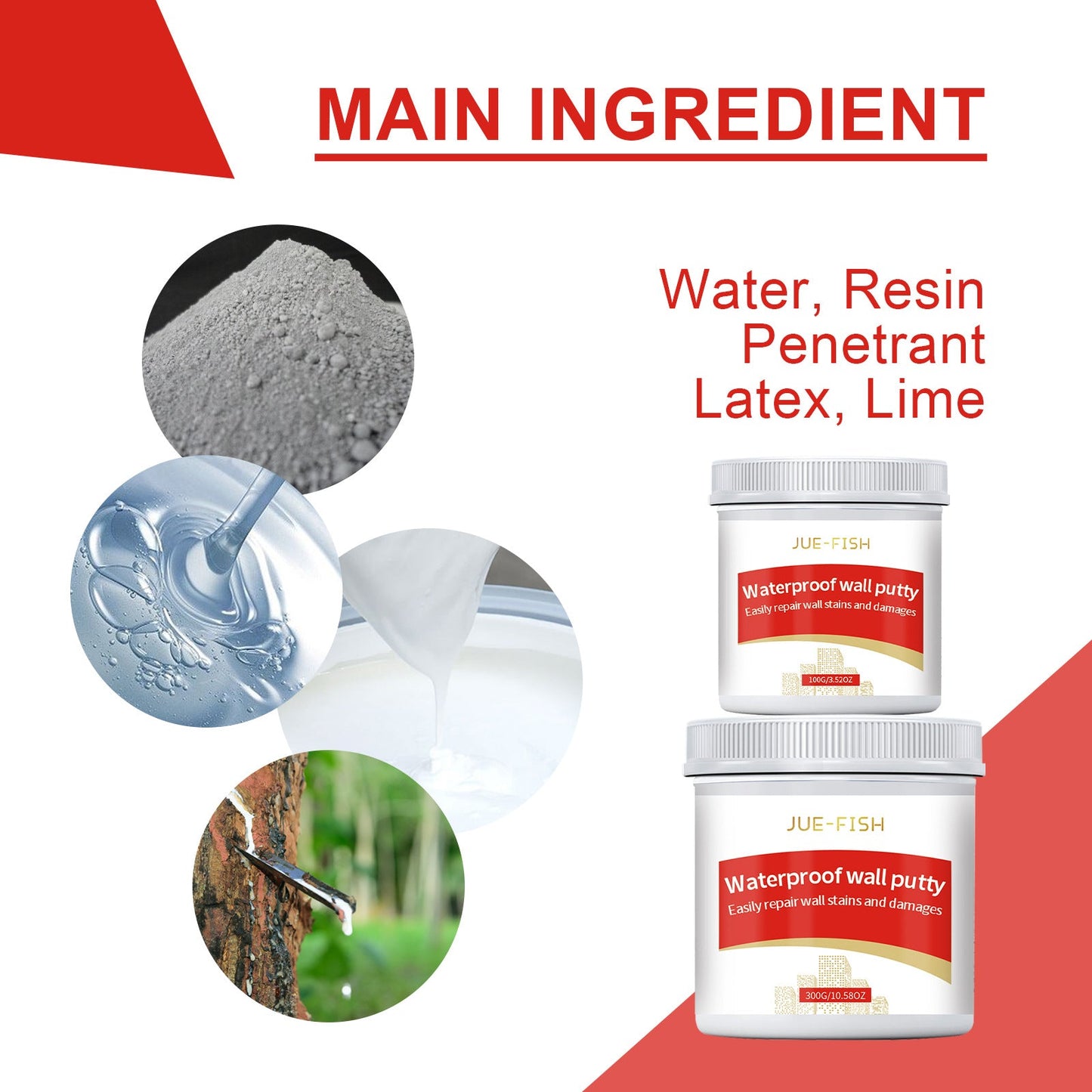 Vattentät väggreparationspasta