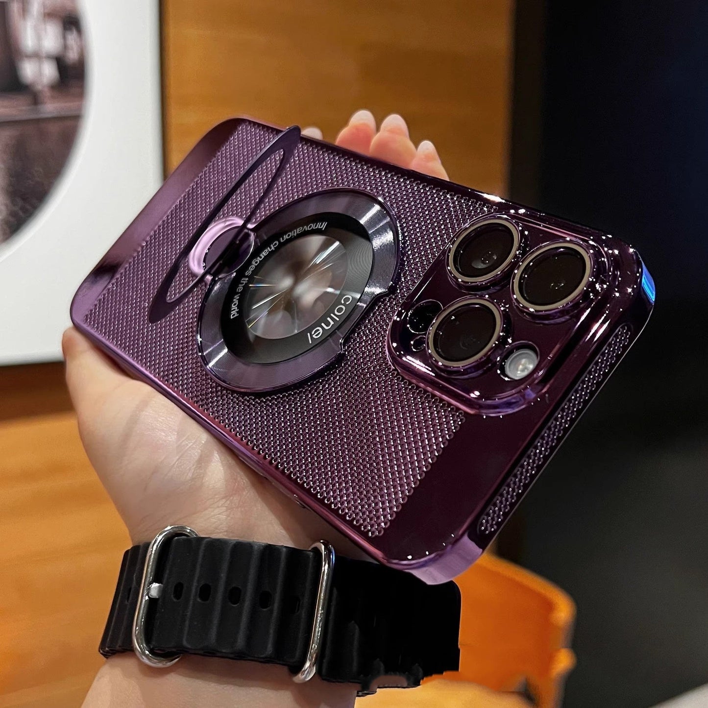 360° roterande mobilskal med stativ, avancerad värmeavledning och stöd för magnetisk laddning