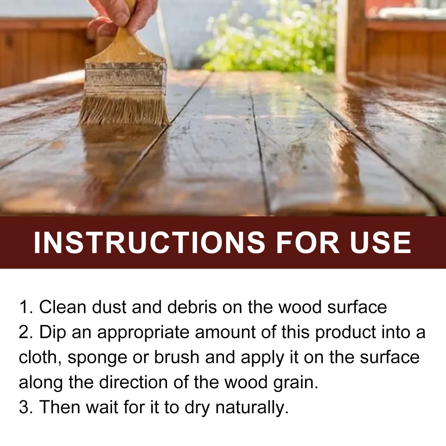 Korrosionsskyddande trävaxolja för utomhusbruk (vattentät och renovering)