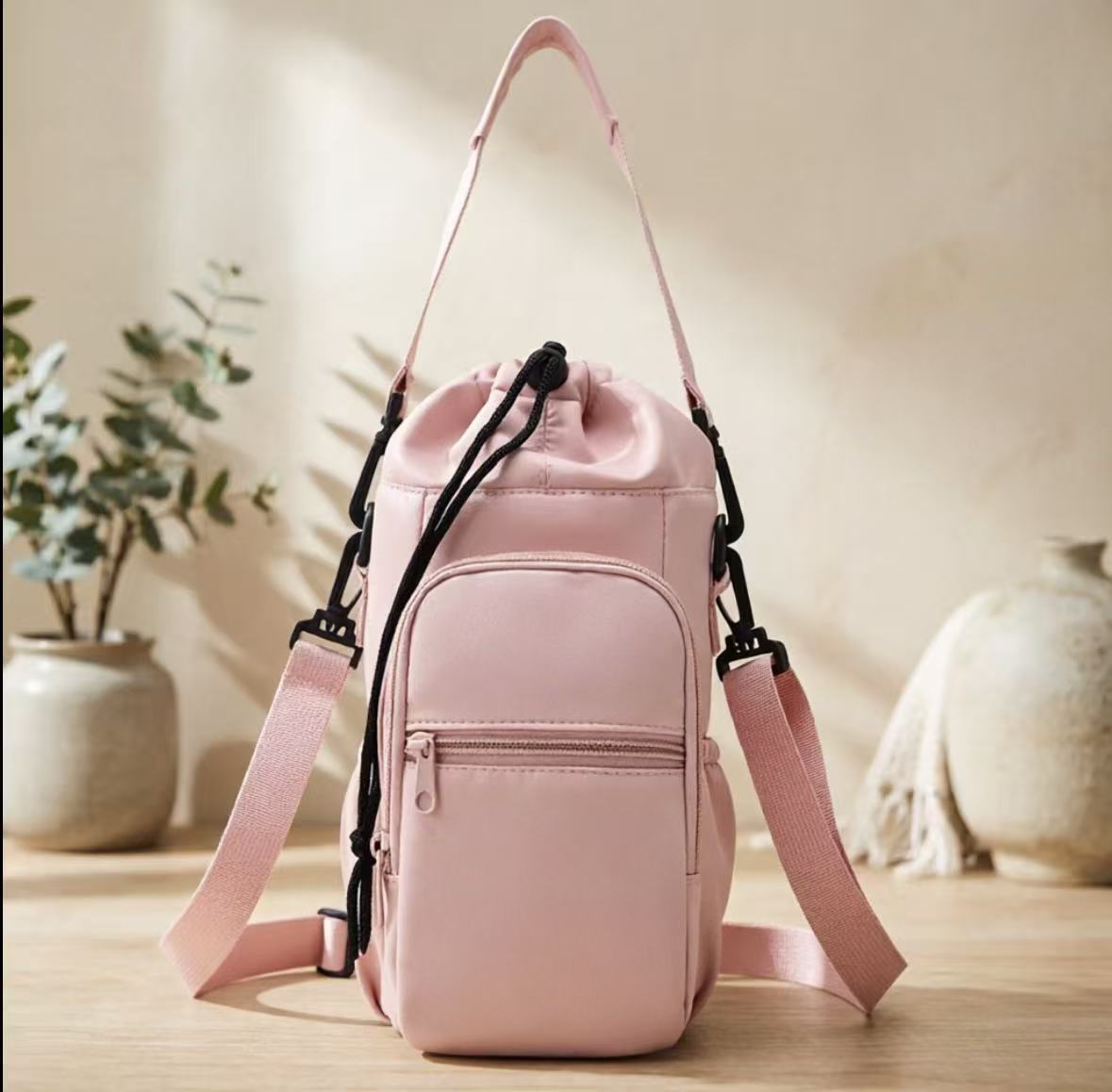 ✨Durable and waterproof💦Bottle holder sling bag with mobile phone pocket – cross-body bag