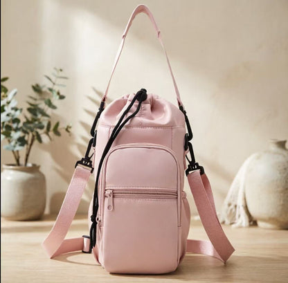 ✨Durable and waterproof💦Bottle holder sling bag with mobile phone pocket – cross-body bag
