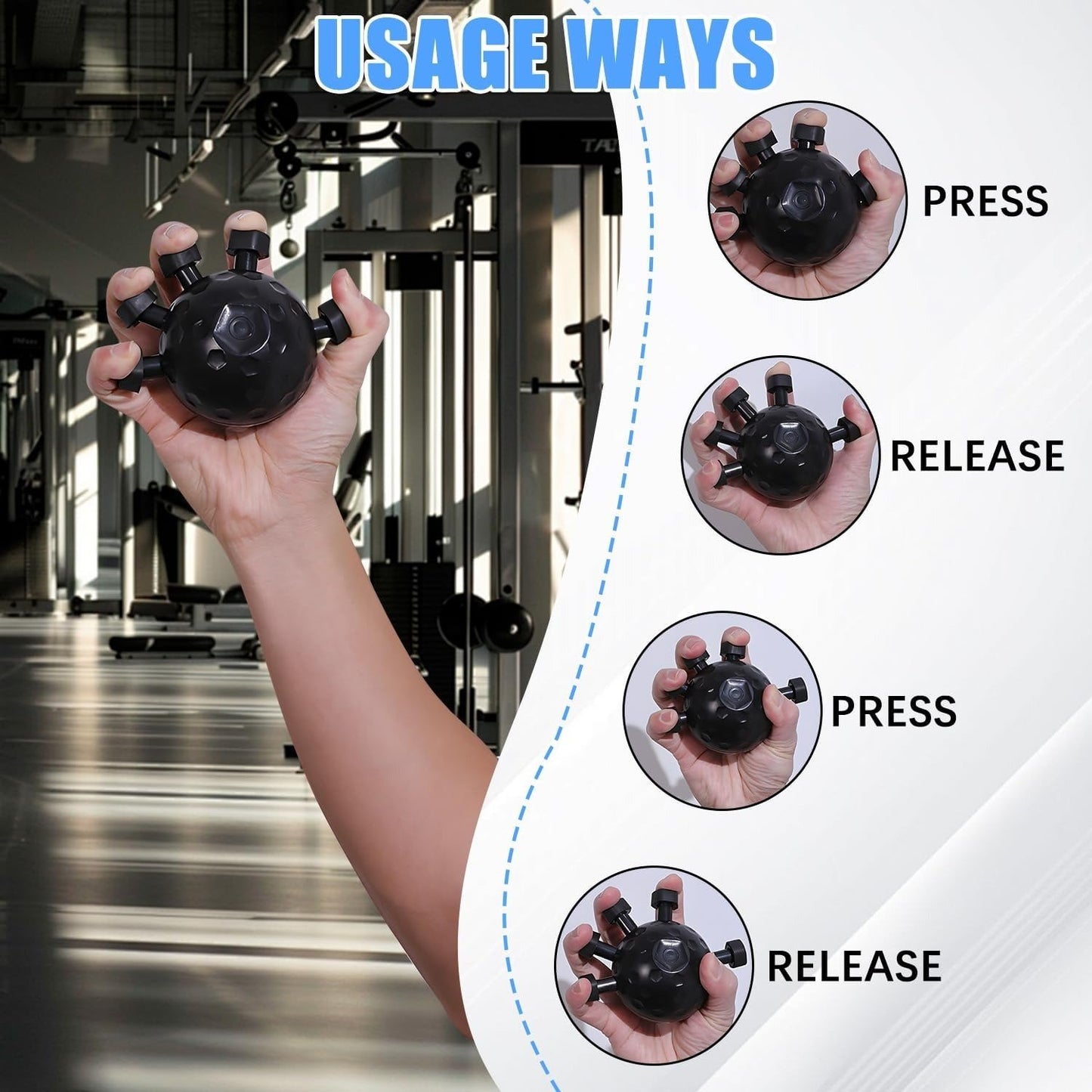 New Hand Grip Strengthener Finger Exerciser Gripper Tool