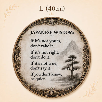 🍂 Vintage Eastern Wisdom Quote Sign