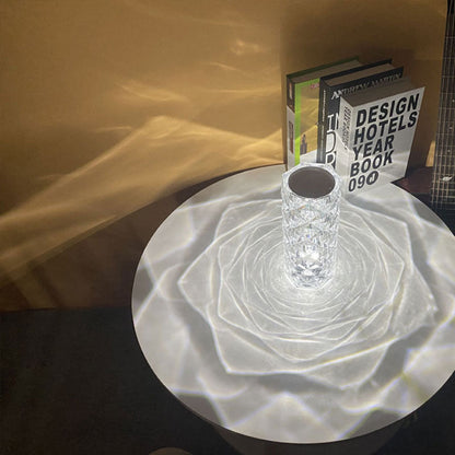 Led-lampa med kristallros som byter färg