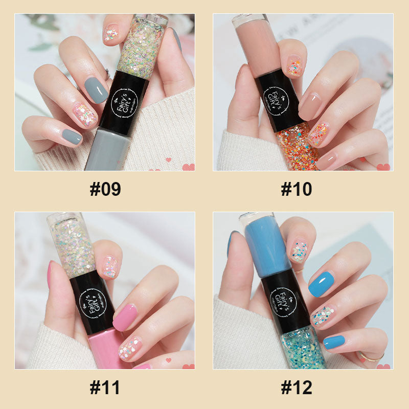 Tvåfärgat vattentätt nagellack