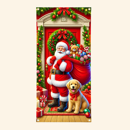 🎄New Christmas Door Cover – Festive Holiday Party Decoration & Door Curtain