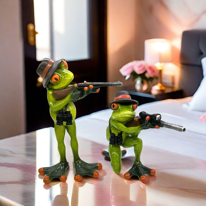 🐸🎯 Grodjägare – Rolig grodjägarefigur