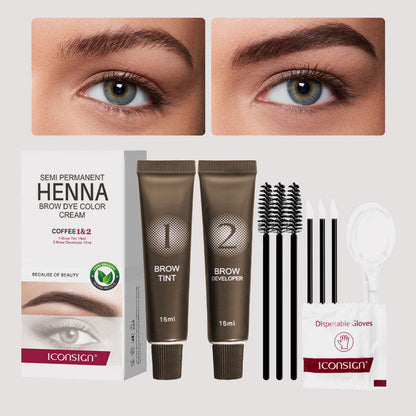 🖌️ 2-i-1 ögonbryn- och ögonfransfärgningski
