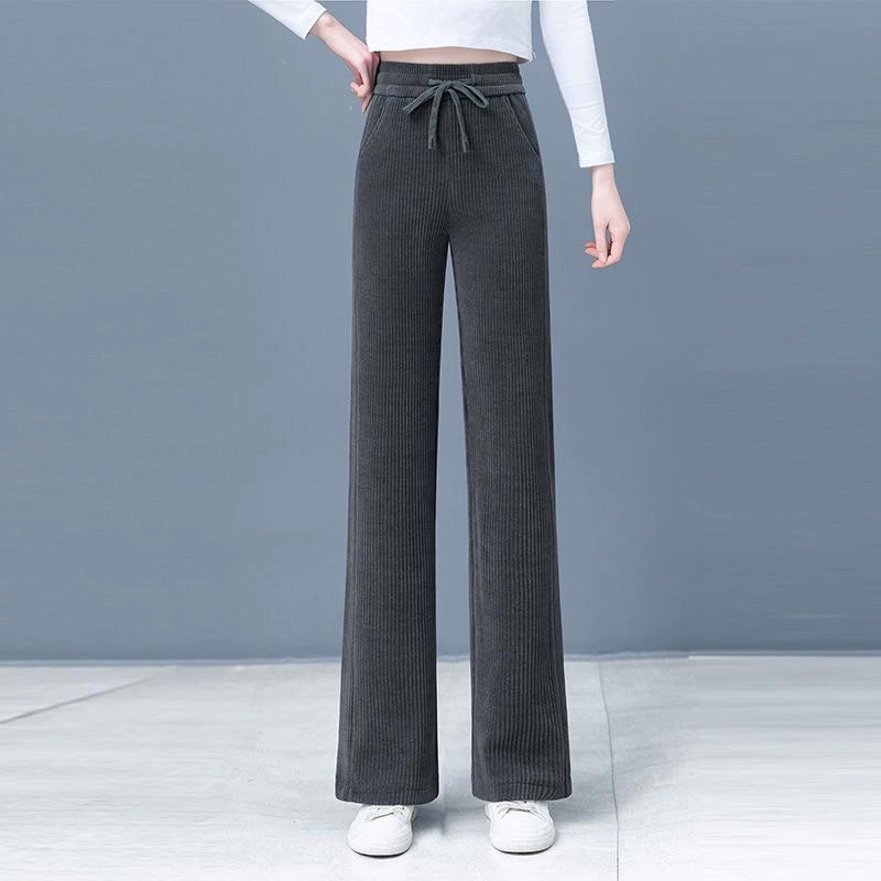 🍂 Höst- och vinterbyxor med vida ben och fleecefoder | Håll dig varm och chic ❄️