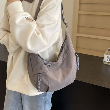 🔥🎒Dammode Enfärgad Nylon Crossbody-Väska